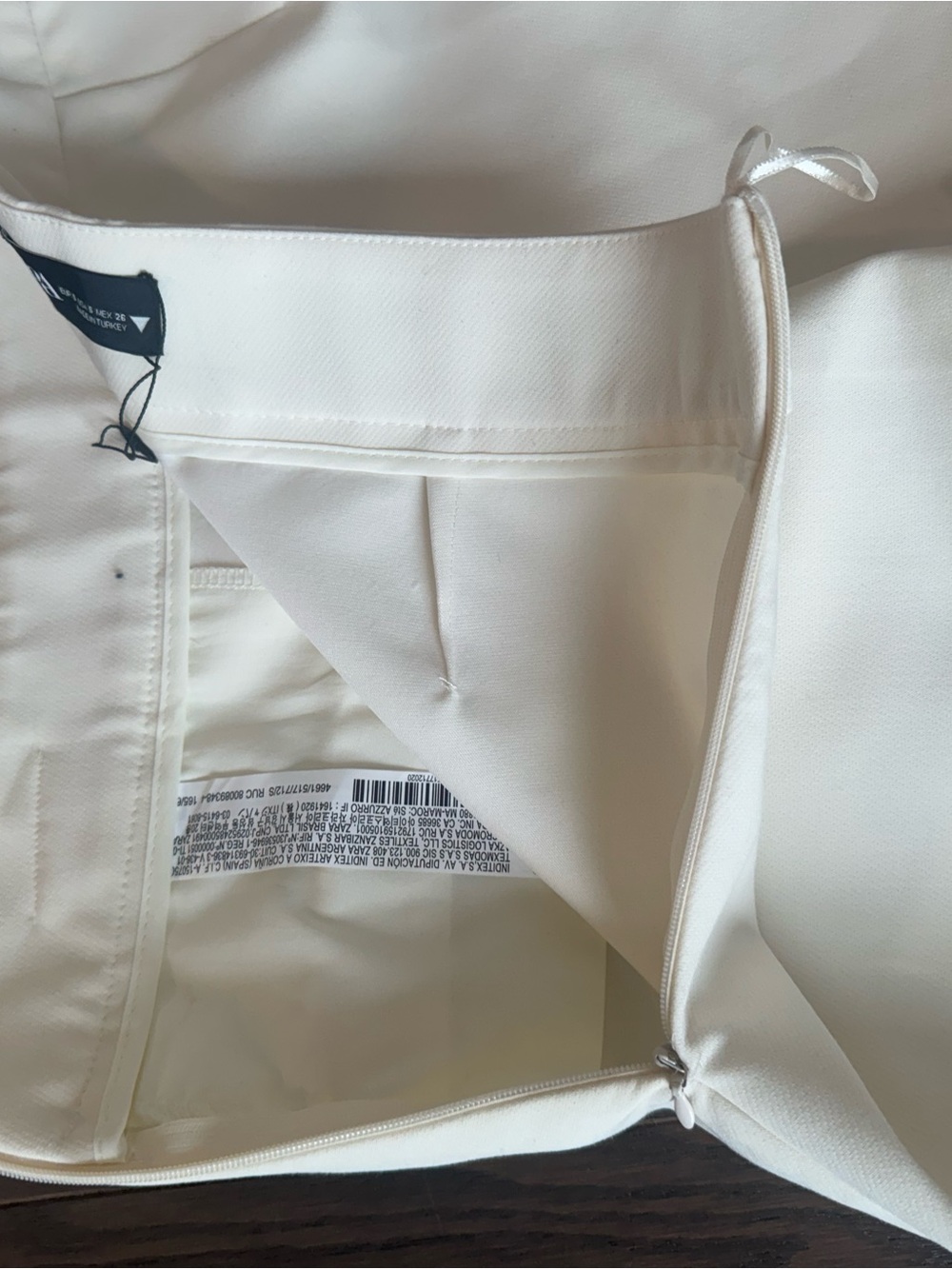 Zara Asymmetric Tailored Skort Ivory Off White - Picture 8 of 11